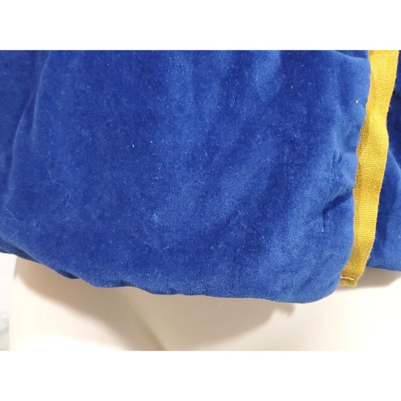 Kico for Anthropologie 5/6 Velvet Velour Quilted Blue Yellow Child's Snap Jacket - Picture 3 of 9